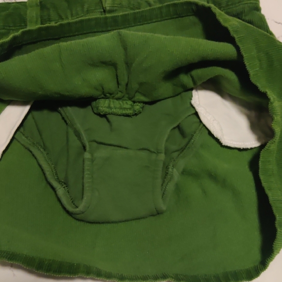 Girl's Green Corduroy Skort - Picture 4 of 5